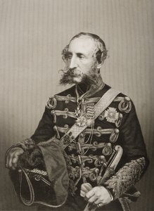 詹姆斯托马斯布鲁德内尔（1797-1868）第7届卡迪根伯爵，由DJ Pound拍摄的照片，来自1860年伦敦出版的“杰出人物绘画室”第2卷